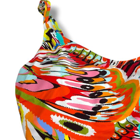 NEW Bleu Rod Beattie Swim Tankini Top SZ 20W Printed Ruched Flattering Swimsuit - Picture 5 of 7